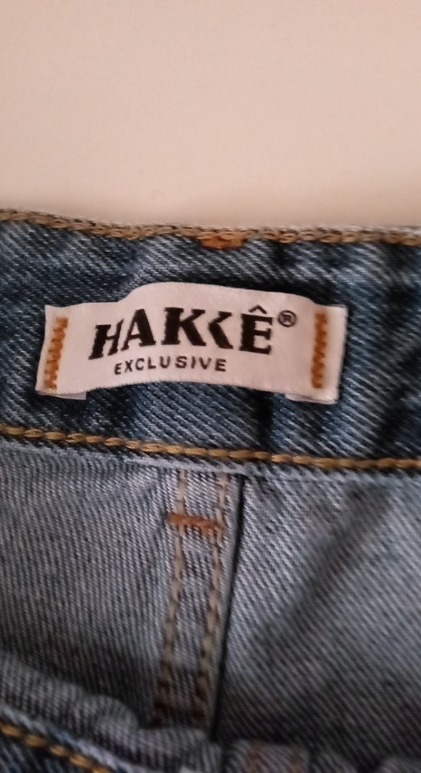 Kadın Mini Mavi Kemerli Denim Şort - Görsel 3