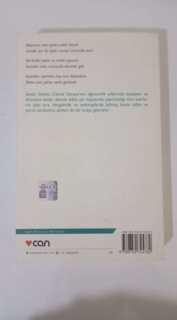 Cemal Süreya - Sevda Sözleri Şiir Kitabı - Görsel 2