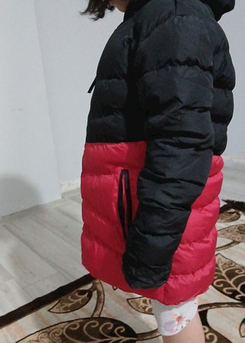 Kırmızı Siyah Fermuarlı Erkek Çocuk Mont - Görsel 4