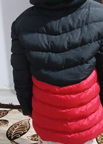 Kırmızı Siyah Fermuarlı Erkek Çocuk Mont - Görsel 2