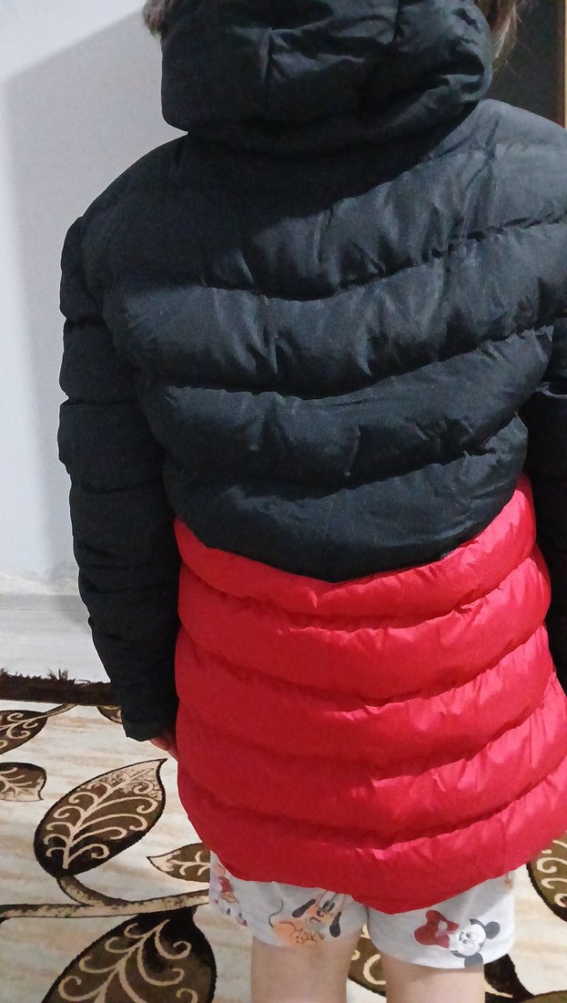 Kırmızı Siyah Fermuarlı Erkek Çocuk Mont - Görsel 2