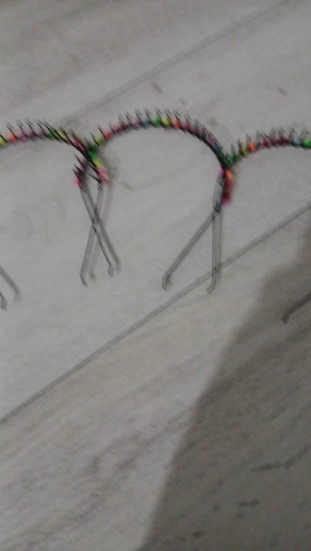 3adet Renkli Plastik Çivili Elastik Saç Bandı tanesi 20 - Görsel 2