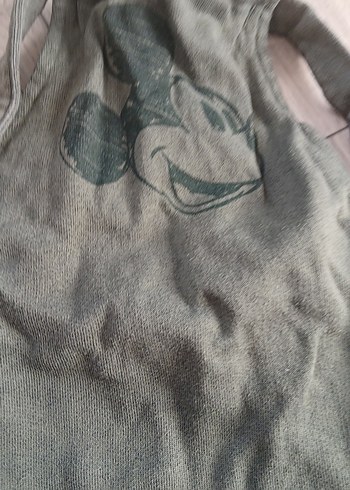 Erkek Çocuk Gri Düğmeli Kot Tulum - Görsel 2