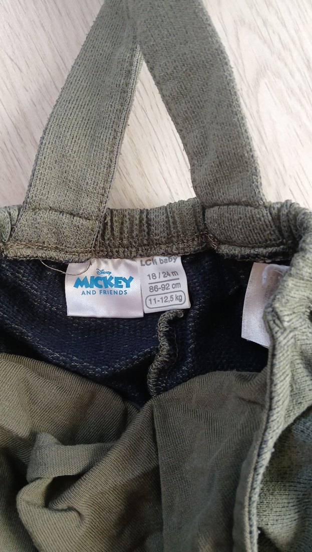 Erkek Çocuk Gri Düğmeli Kot Tulum - Görsel 3