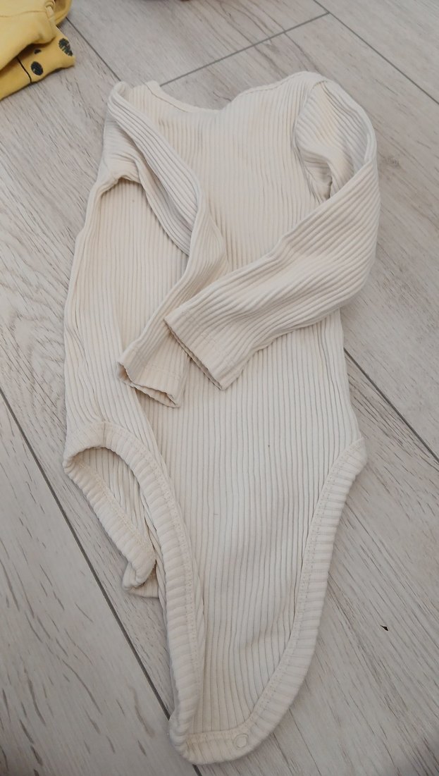 Düğmeli Beyaz Bebek Body - Görsel 5