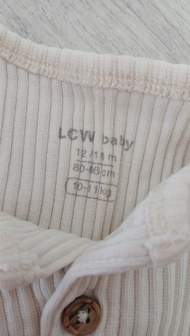 Düğmeli Beyaz Bebek Body - Görsel 4