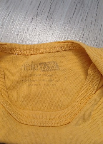 Sarı Uzun Kollu Bebek Body - Görsel 2