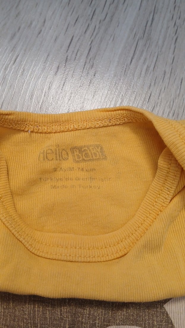 Sarı Uzun Kollu Bebek Body - Görsel 2