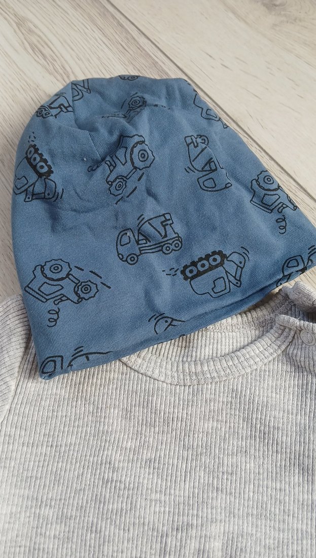 Gri Kısa Kollu Bebek Body - Görsel 2