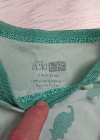 Uzun Kollu Düğmeli Bebek Hastane Kıyafeti - Görsel 3