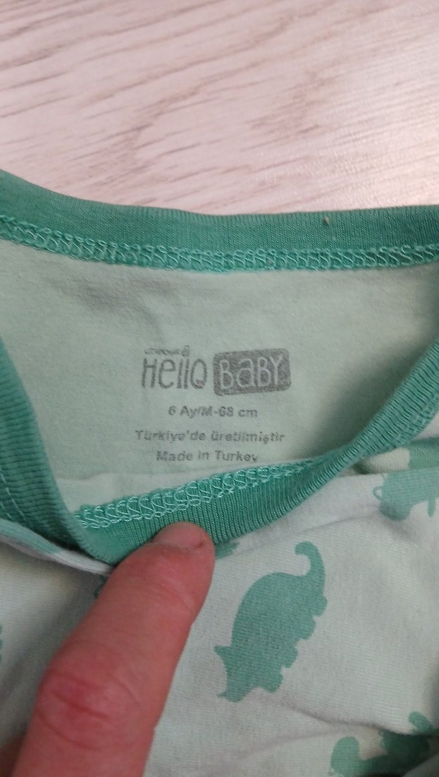 Uzun Kollu Düğmeli Bebek Hastane Kıyafeti - Görsel 3