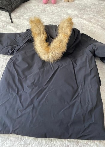 Kürk Detaylı Gri  Kışlık Mont - Görsel 5