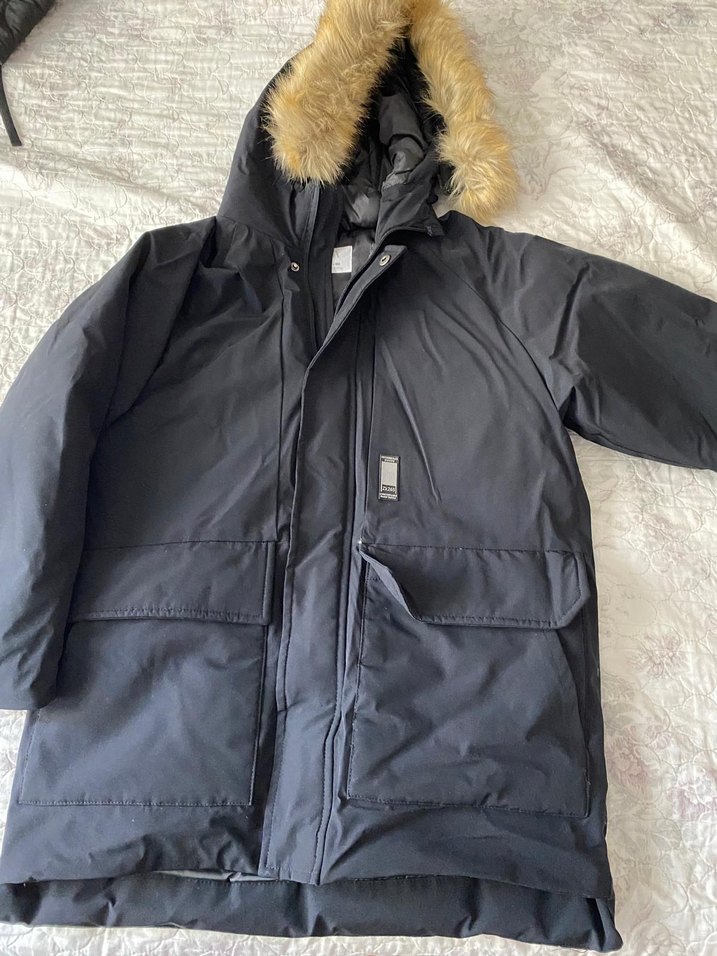 Kürk Detaylı Gri  Kışlık Mont - Görsel 2