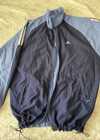 Erkek Lacivert Spor Fermuarlı Rüzgarlık