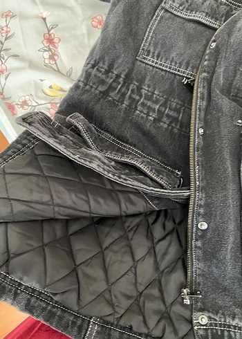 Gri Kadın Denim Midi Ceket - Görsel 3