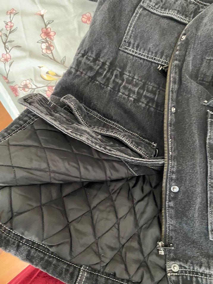 Gri Kadın Denim Midi Ceket - Görsel 3