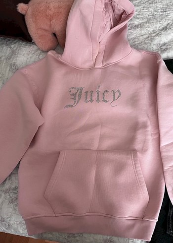 Pembe Kadın Kapüşonlu Sweatshirt - Görsel 2