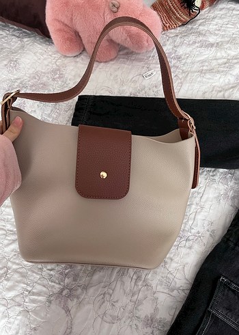 Bej Modern Klasik Deri Kadın Çanta - Görsel 2