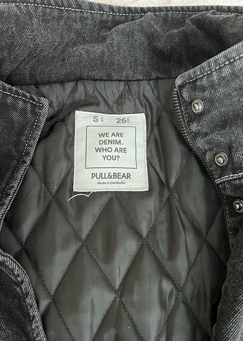 Düğmeli Siyah Kadın Denim Ceket - Görsel 3