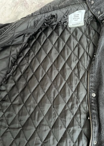 Düğmeli Siyah Kadın Denim Ceket - Görsel 4