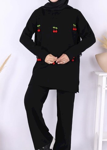 Nakışlı Gri Kadın Triko Kazak - Görsel 4