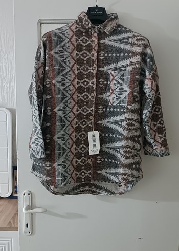 Bohem Çok Renkli Uzun Kollu Gömlek - Görsel 3