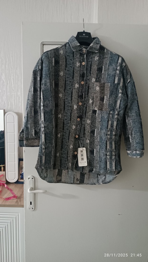 Bohem Çok Renkli Uzun Kollu Gömlek - Görsel 4