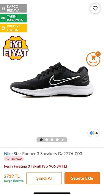temiz sorunsuz nike ayakkabı