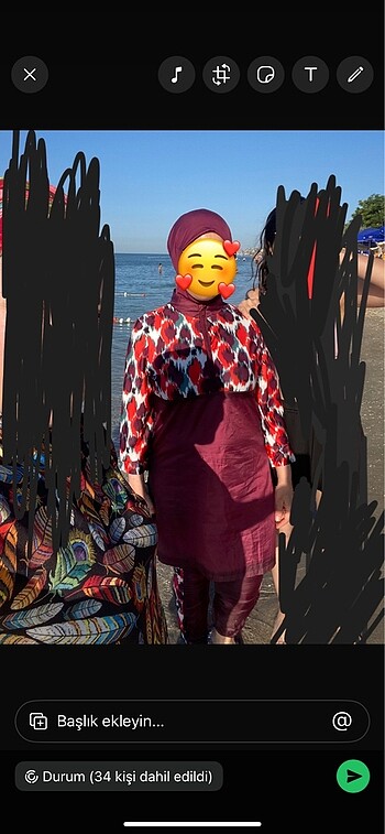 LC Waikiki LCW tesettür mayo bone ve iç sütyeni var 4 parça