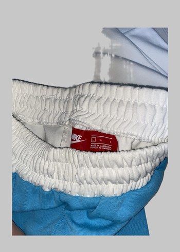 Nike Beyaz ve Mavi Spor Eşofman Altı - Görsel 2