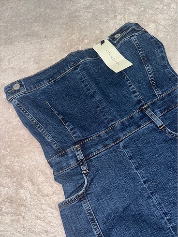 38 Beden Koton Denim Elbise