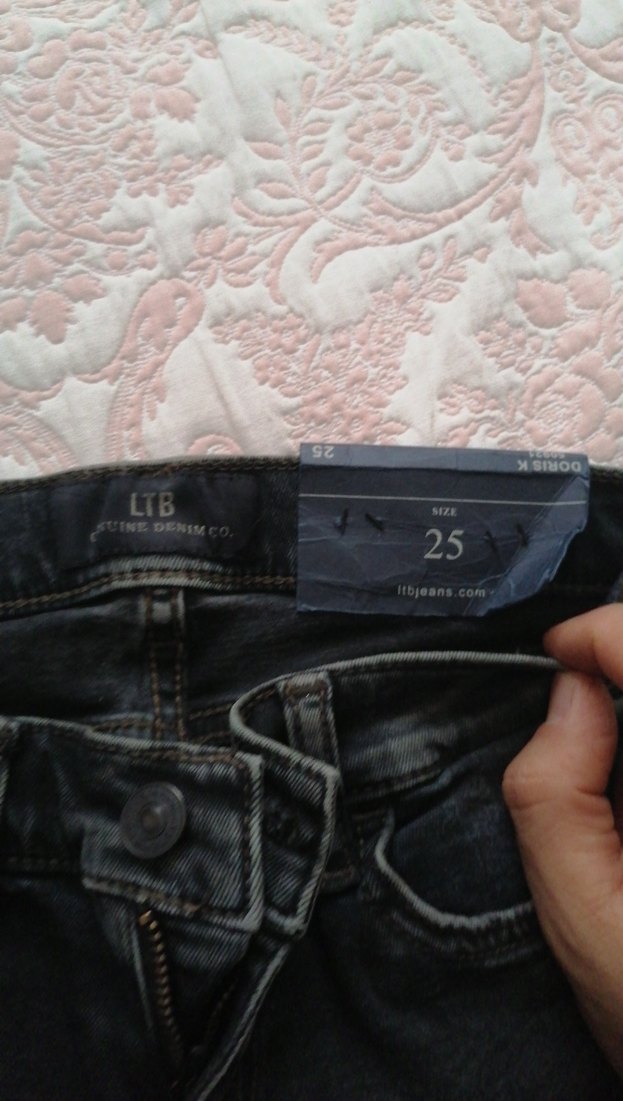 Gri Tie-Dye Desenli Fermuarlı Kadın Jean - Görsel 2