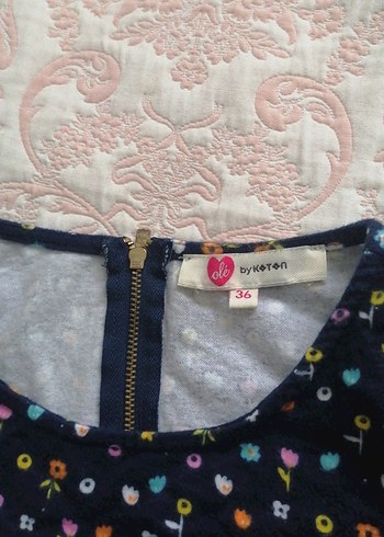 Uzun Kollu, Düğmeli, Renkli Desenli Kadın Elbise - Görsel 2