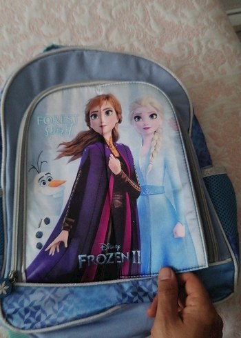 Pastel Mavi Frozen II Okul Çantası
