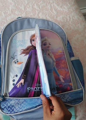 Beden Pastel Mavi Frozen II Okul Çantası