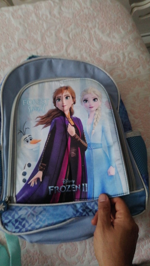 Pastel Mavi Frozen II Okul Çantası - Görsel 2