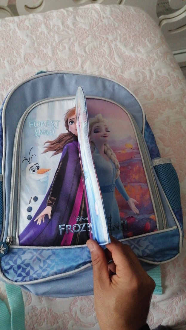 Pastel Mavi Frozen II Okul Çantası - Görsel 3