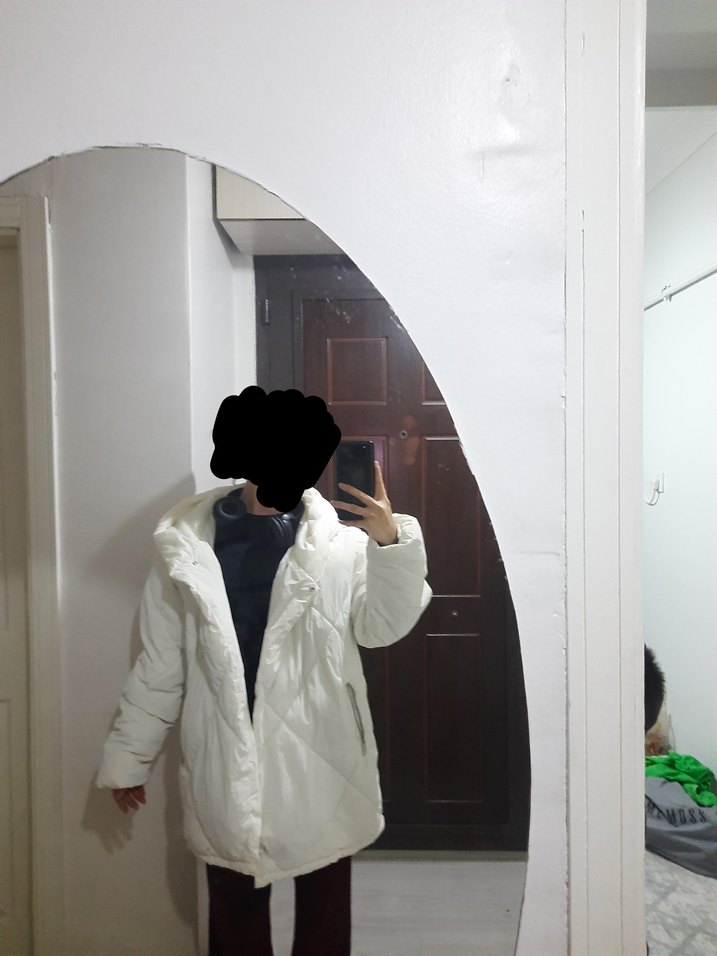 Kadın Beyaz şişme mont - Görsel 5