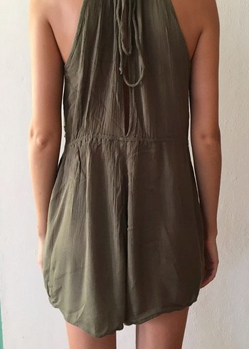 Yeşil Bohem Kısa Tulum - Görsel 3