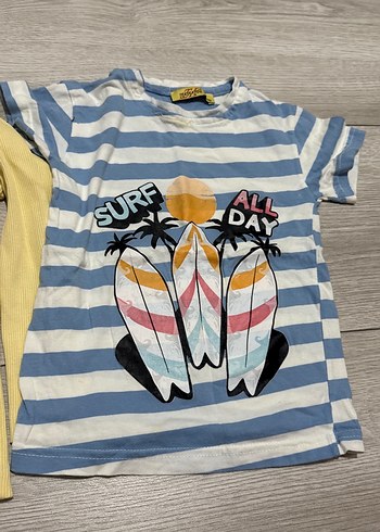 Erkek Çocuk Çizgili Surf Tişört