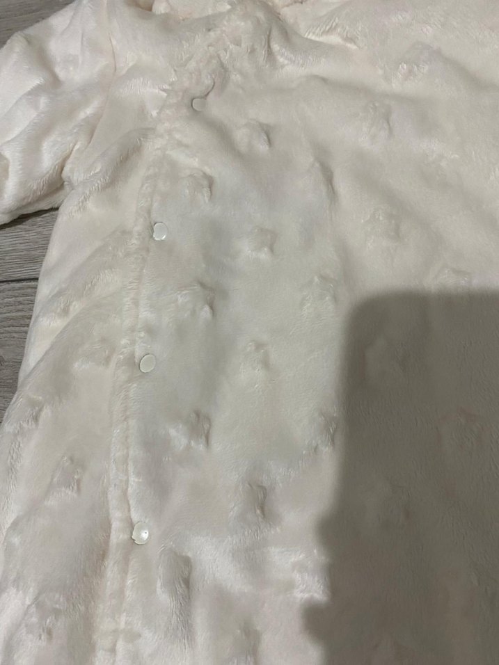 Beyaz Kürklü Bebek Kız  erkek Tulumu - Görsel 3