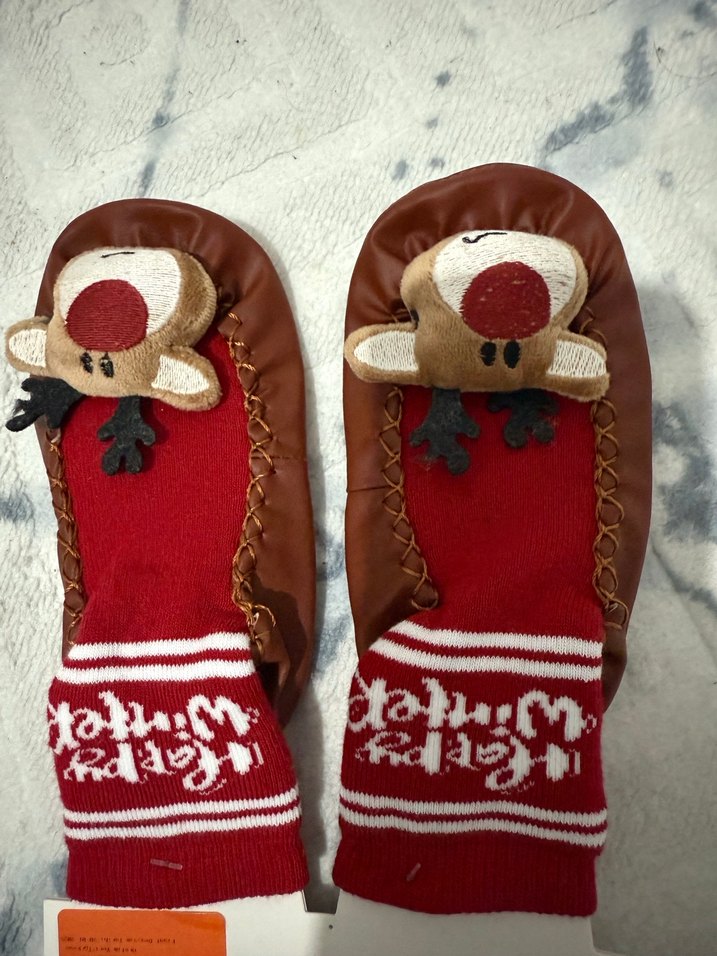 Kız Çocuk Renkli Örgü Sıcak Terlik - Görsel 5