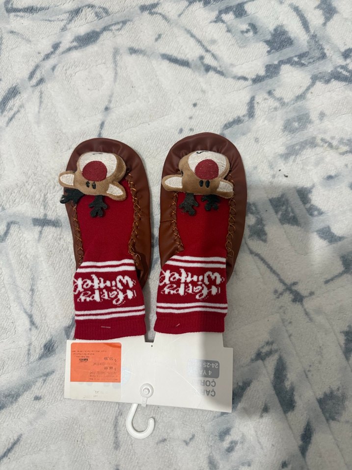 Kız Çocuk Renkli Örgü Sıcak Terlik - Görsel 4