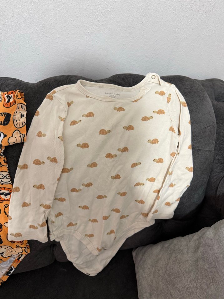 Kahverengi Kısa Kollu Bebek Body - Görsel 4