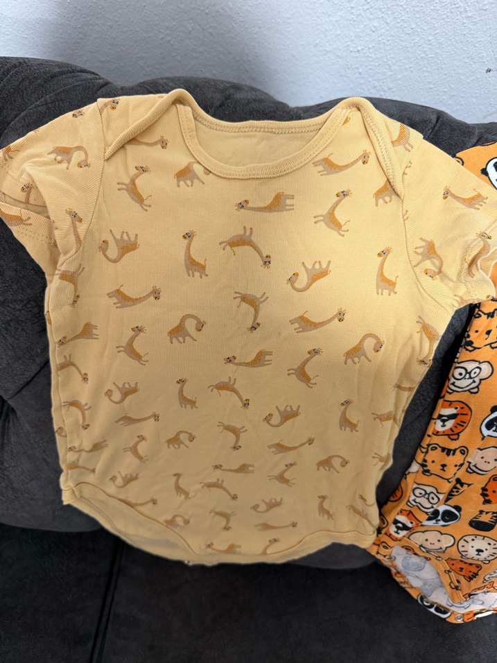 Kahverengi Kısa Kollu Bebek Body - Görsel 5