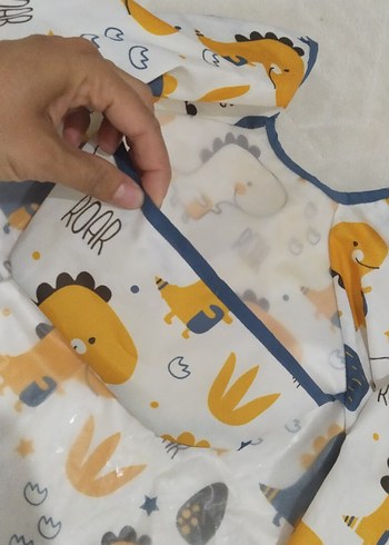 Renkli Baskılı Bebek Önlüğü - Görsel 3