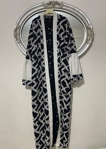 Uzun Kollu Bağlamalı Kimono