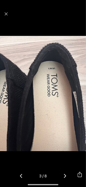 37,5 Beden Toms ayakabı