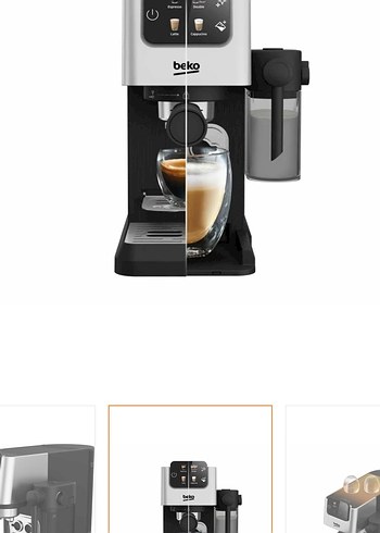 Siyah Gri Espresso Kahve Makinesi - Görsel 2