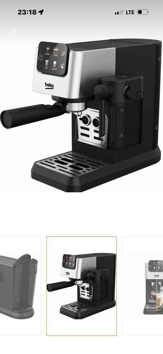 Siyah Gri Espresso Kahve Makinesi - Görsel 3